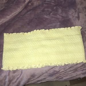 LA HEARTS Light Yellow Crop Top